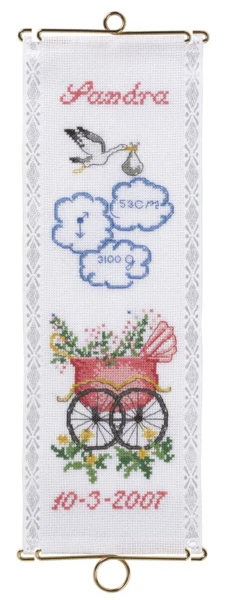 Broderikit Dåb Sandra 12 x 35 cm m/5188/12