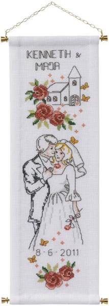 Broderikit Bryllup 14 x 41 cm B/5205/14