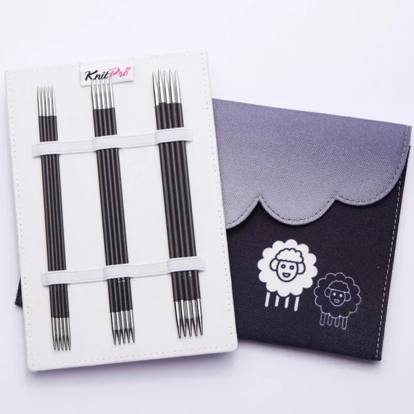 KnitPro KARBONZ Strømpepindesæt 15 cm (5 str. 2.00-4.00mm)