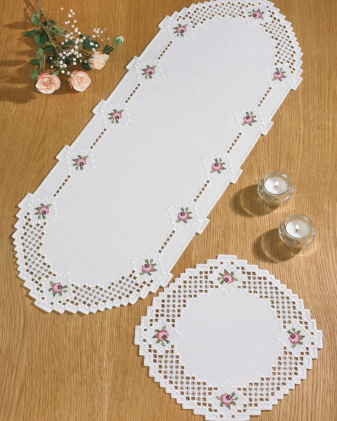 Broderikit Hardanger rundt 30 x 79 cm