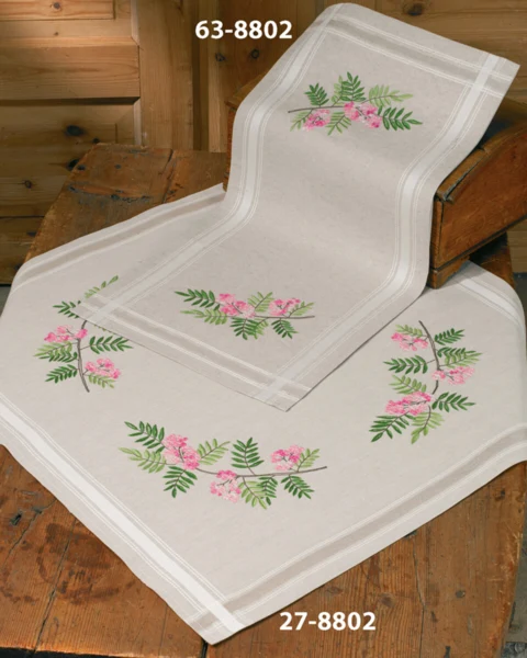 Broderikit Rønnebær 40 x 80 cm