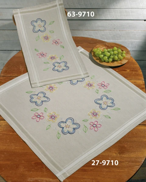 Broderikit Blomster Naiv 40x80 cm