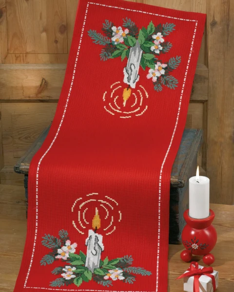 Broderikit Lys i deko 36 x 106 cm