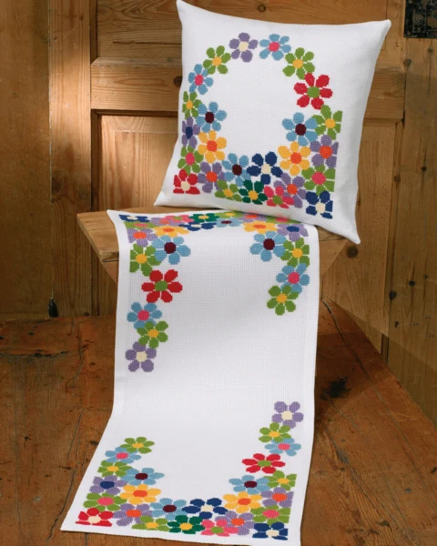 Broderikit Franske Anemoner 35 x 84 cm