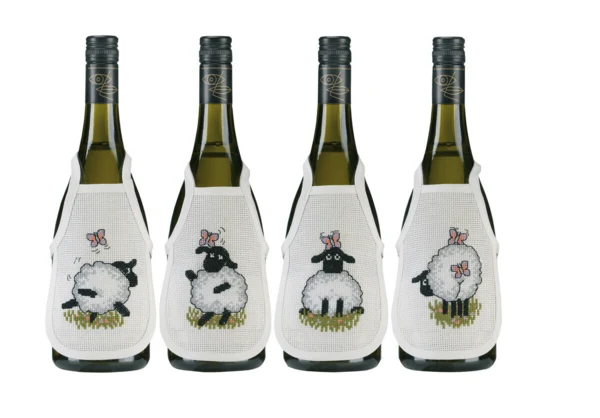 Broderikit Får / sommerfugl 0330B x 4 10 x 15 cm