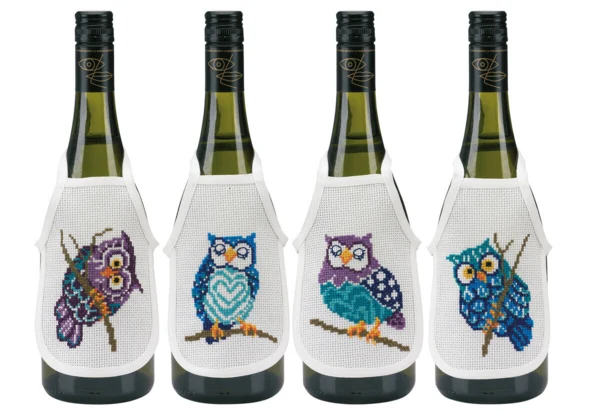 Broderikit Ugler 10 x 15 cm