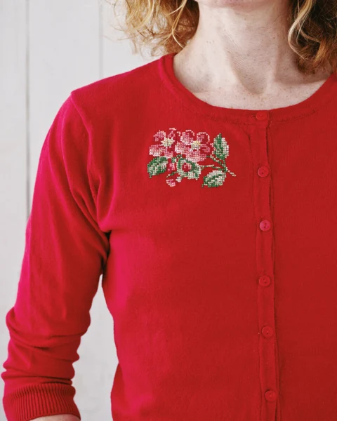 Broderikit Blomster 8 x 6,5 cm