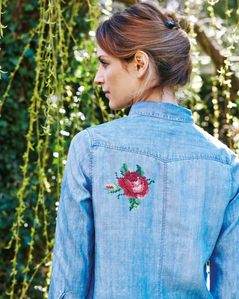 Broderikit Roser 10 x 10 cm