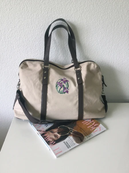 Broderikit Blomster lilla 7 x 9 cm