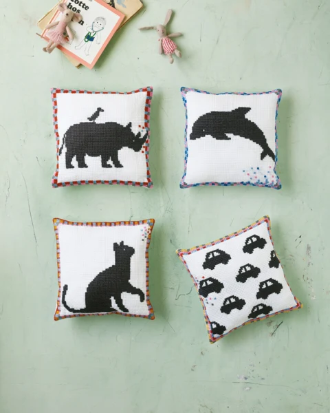 Broderikit Biler 27 x 27 cm