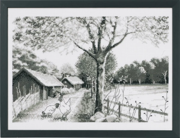 Broderikit På landet 40 x 30 cm