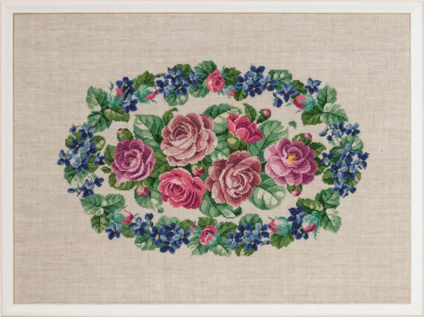Broderikit Roser 60 x 44 cm