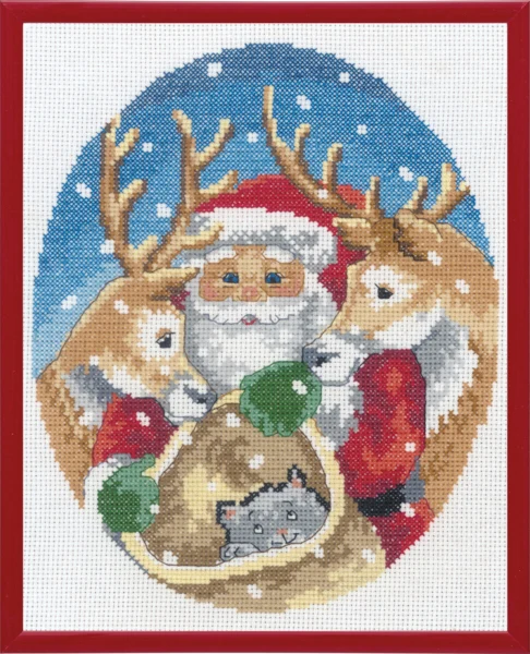 Broderikit Julemand med rensdyr R5798 20 x 25 cm