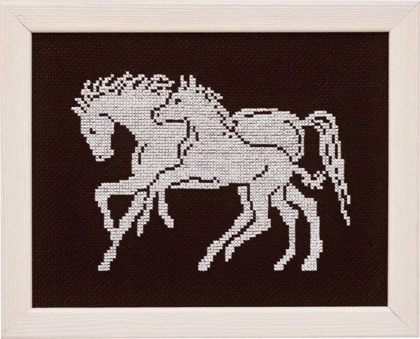 Broderikit Hest m/føl 5381 17 x 22 cm