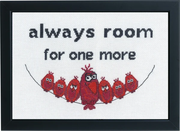 Broderikit Always room for one 29x20 cm