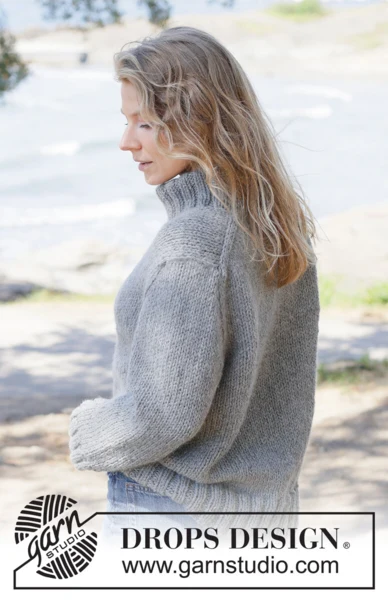 263-36 Slate Ridge Sweater by DROPS Design