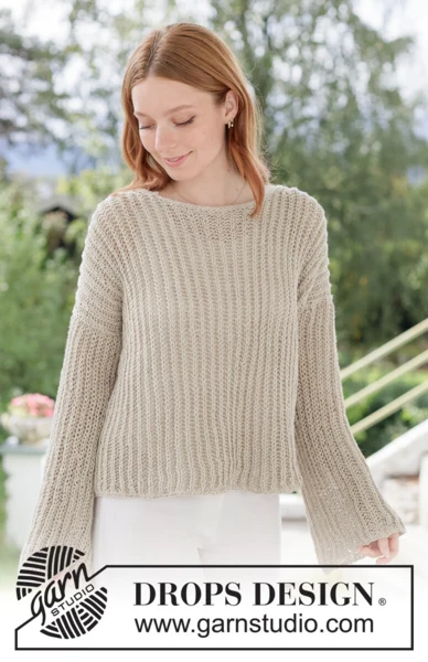 268-18 Spell of Summer Sweater by DROPS Design
