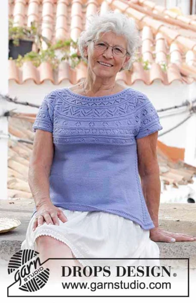 186-37 Taormina Top by DROPS Design