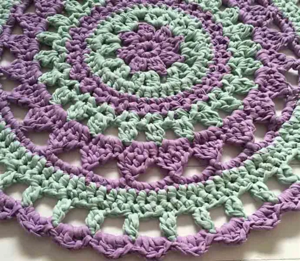 Island Rug i Hoooked Zpagetti (Opskrift på engelsk)