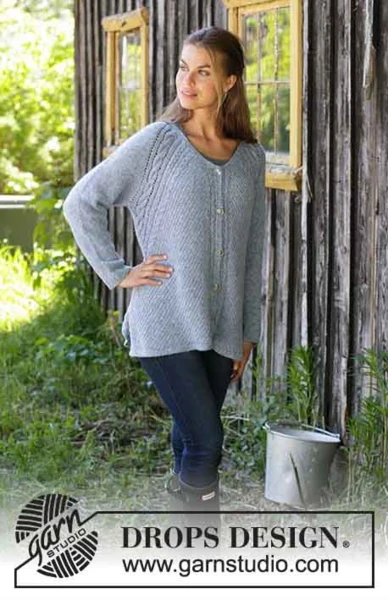 194-20 Casual Diamond Jacket by DROPS Design