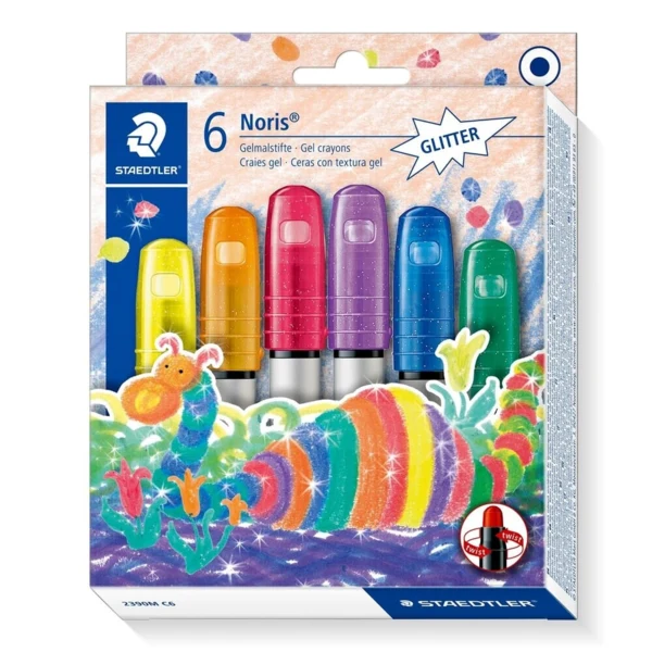 STAEDTLER Noris Club Gelfarver glitter, 6 stk