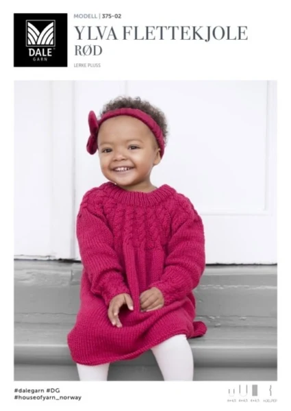 DG375-02 Ylva Flettekjole Rød