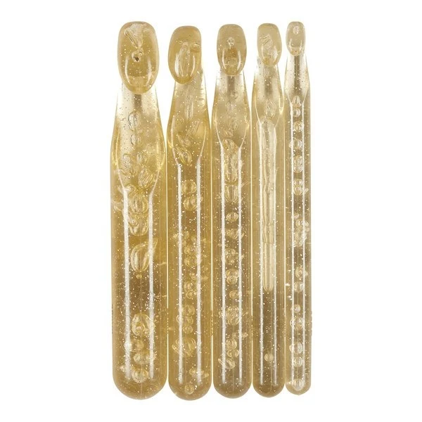 HobbyArts Hæklenålesæt, Transparent, Str. 12-25 mm, 5 stk