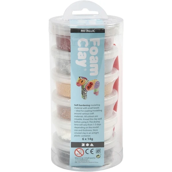 Foam Clay Metallic, 6x14 g