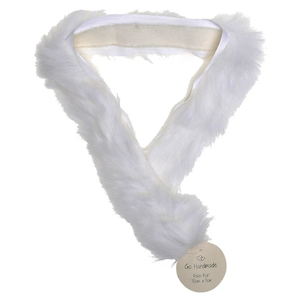 Go Handmade Akryl Pels 70 x 3 cm Hvid
