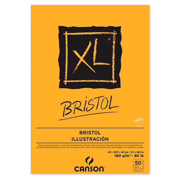 XL Bristol Skitsepapirsblok A4 - 50 ark