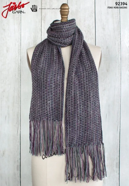 92394 Fringed Violet Scarf