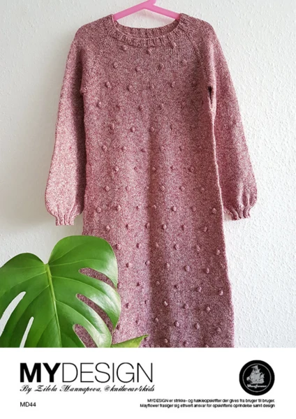 MD44 Strikket Kjole med Bobler