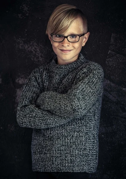 131-7 Strikket Drengesweater