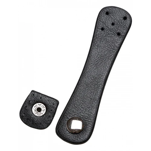 Go Handmade Taskerem m/ sølv tryklås 2x11 cm Sort/Sølv