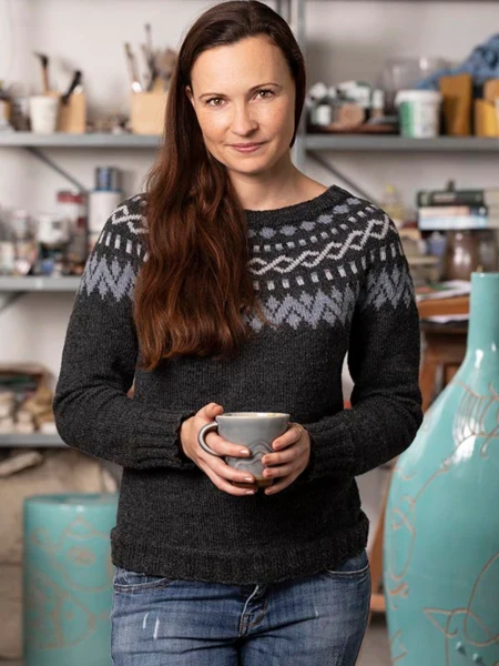 1507 Bluse med Rundt Bærestykke