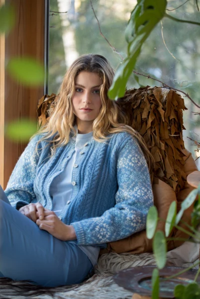 DSA77-09 Marte Cardigan Blå