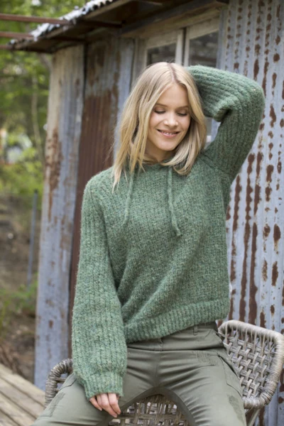 DSA80-02 Carin Hettegenser Grønn