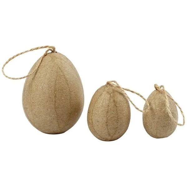Papmaché-æg til ophæng