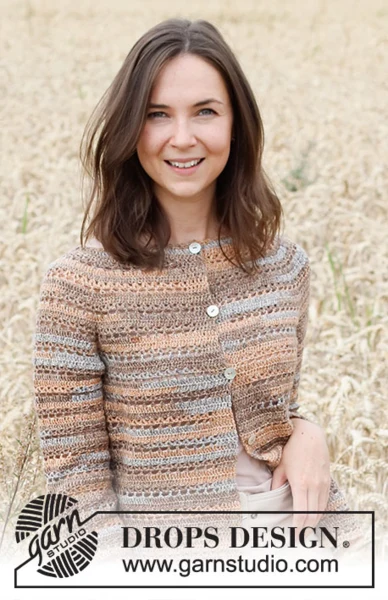 220-19 Rocky Trails Cardigan by DROPS Design