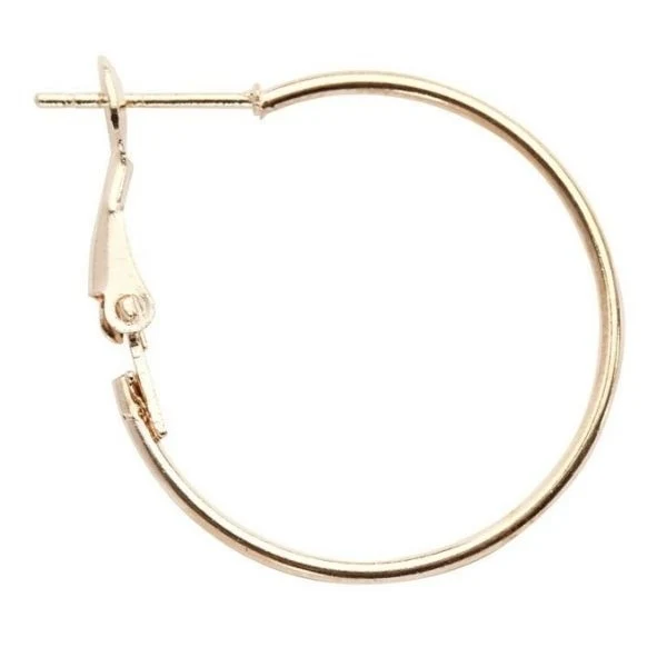 Ørering, 25 mm, Forgyldt, 8 stk.