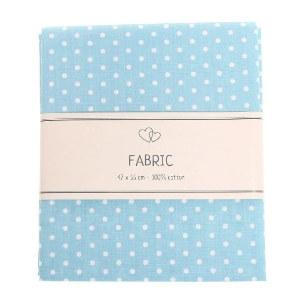 Go Handmade Stof Blå med prikker