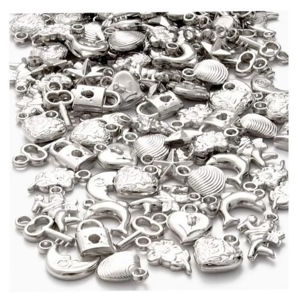 Sølvcharms, 80 g, 15-20 mm