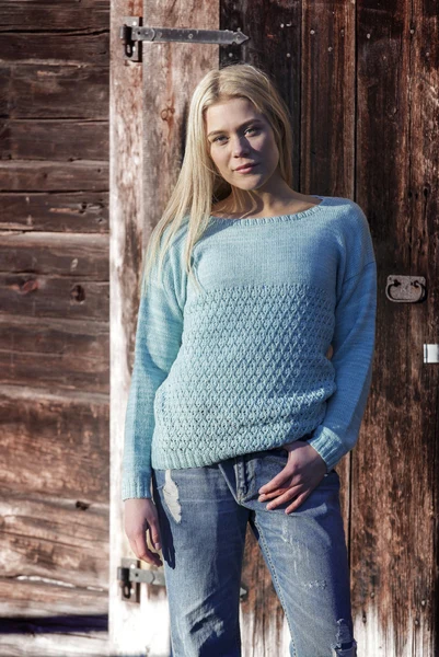 91935 Damebluse med hulmønster