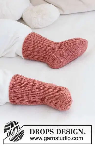 42-11 Rosy Cheeks Socks by DROPS Design