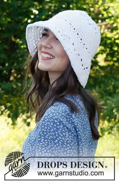 229-31 Breezy Belle Hat by DROPS Design