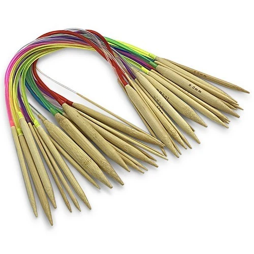 HobbyArts Bambus Rundpindesæt, 18 str. 2-10 mm - 40 cm