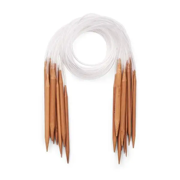 Bambus rundpindesæt, 18 størrelser, 2-12 mm - 80 cm