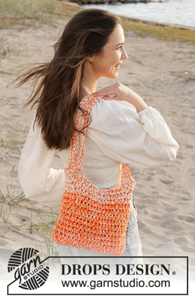 238-7 Tangerine Tickle Bag by DROPS Design