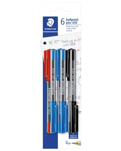 STAEDTLER 6 stk. kuglepenne