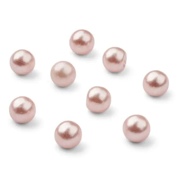 HobbyArts Perleknapper, Blush, 12 mm, 10 stk